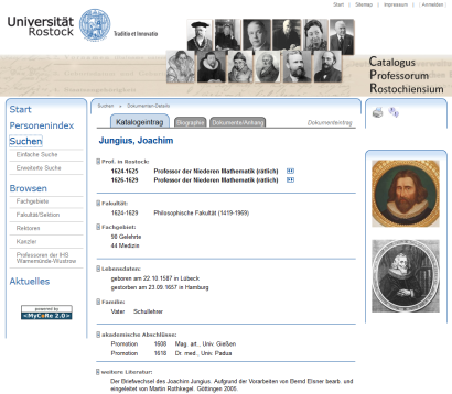 Screenshot Catalogus Professorum