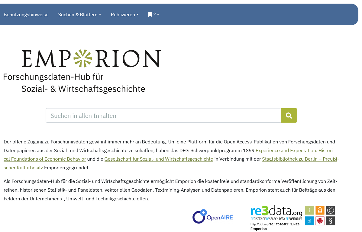 Link zum Forschungsdaten-Hub Emporion